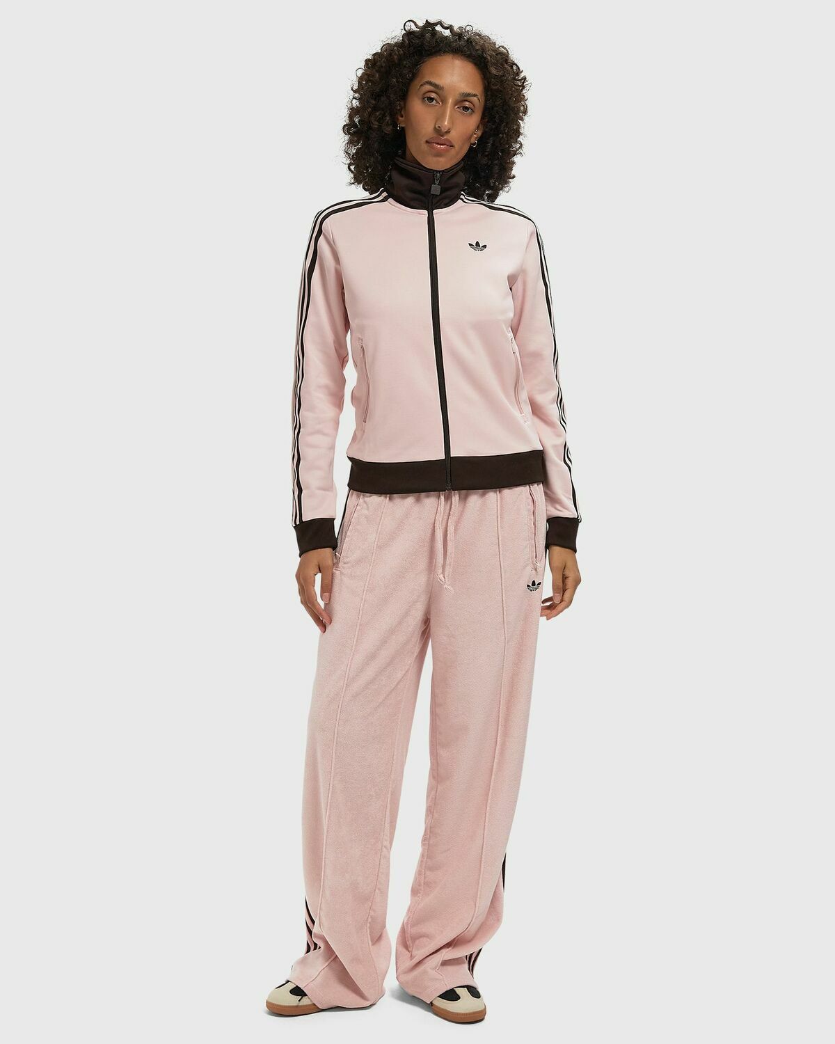 Adidas CLASSIC TT Brown Womens Track Jacket adidas