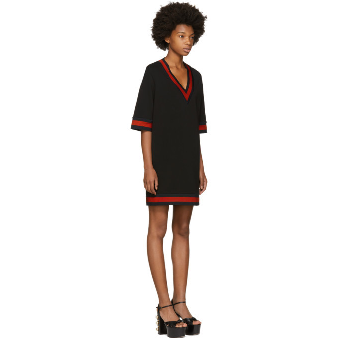 gucci sylvie web stretch jersey dress Black Viscose Gucci division-01