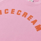 ICECREAM Men's Flock Print Crew Sweat in Pink