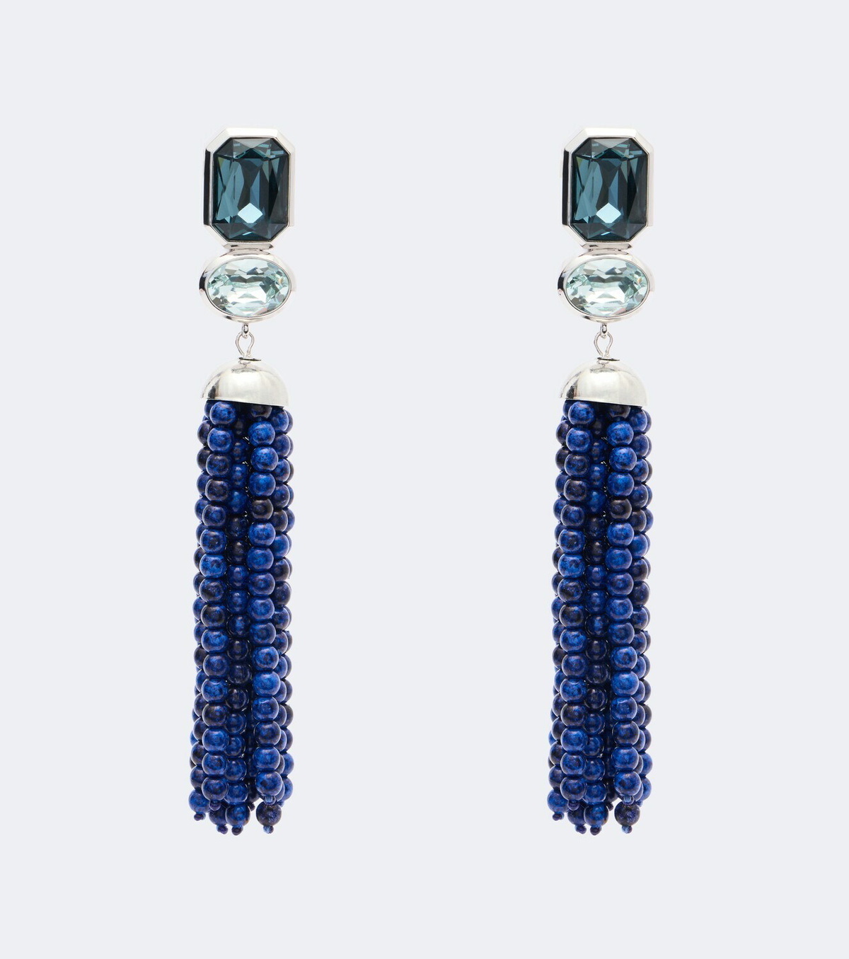 Jennifer Behr Embellished fringed drop earrings