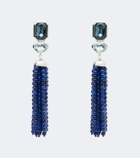 Jennifer Behr Embellished fringed drop earrings