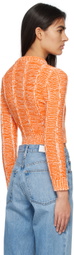 Re/Done Orange Baby Cardigan
