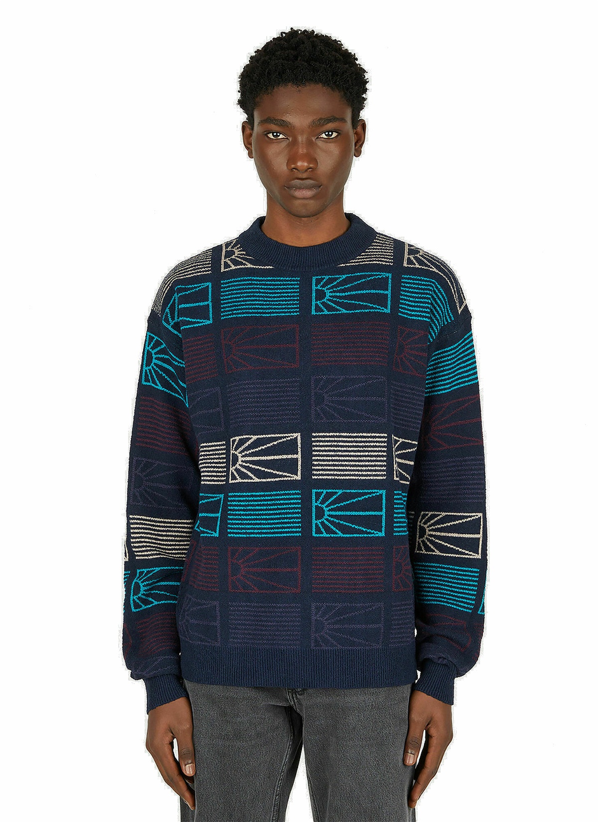 Photo: Logo Intarsia Sweater in Blue