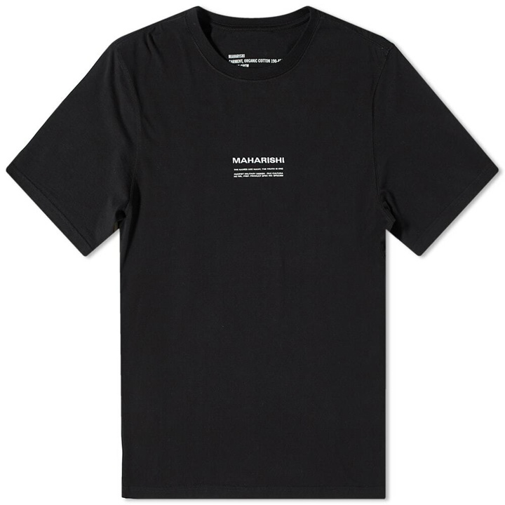 Photo: Maharishi Men's MILTYPE Embroidery Logo T-Shirt in Black