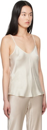 Silk Laundry Beige Bias Cut Camisole