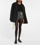 Simone Rocha - Faux pearl-embellished wool-blend shorts