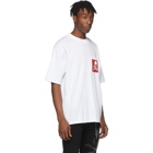 mastermind WORLD White Boxy Logo Pocket T-Shirt