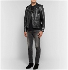 Saint Laurent - Full-Grain Leather Biker Jacket - Men - Black