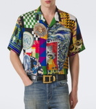 Versace Medusa silk twill bowling shirt