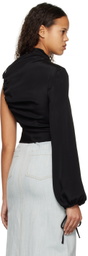 Elleme Black Asymmetric Blouse
