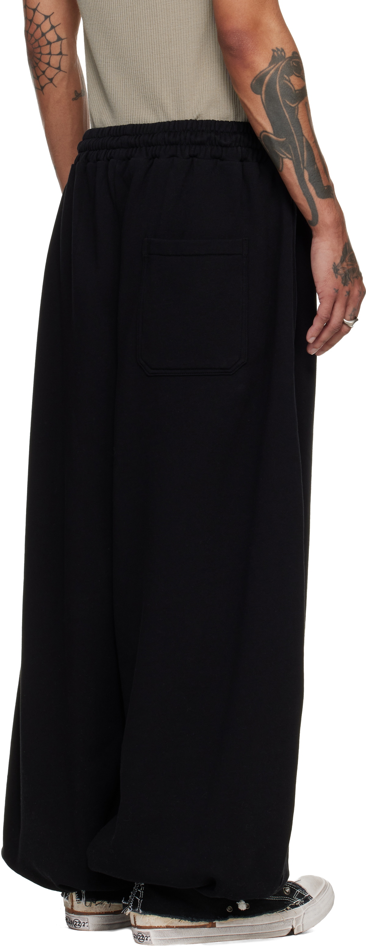 LU'U DAN Black Baggy Bontans Sweatpants