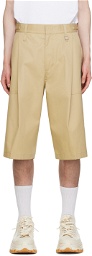 Wooyoungmi Beige Pleated Shorts