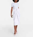Shushu/Tong Lace-trimmed linen top