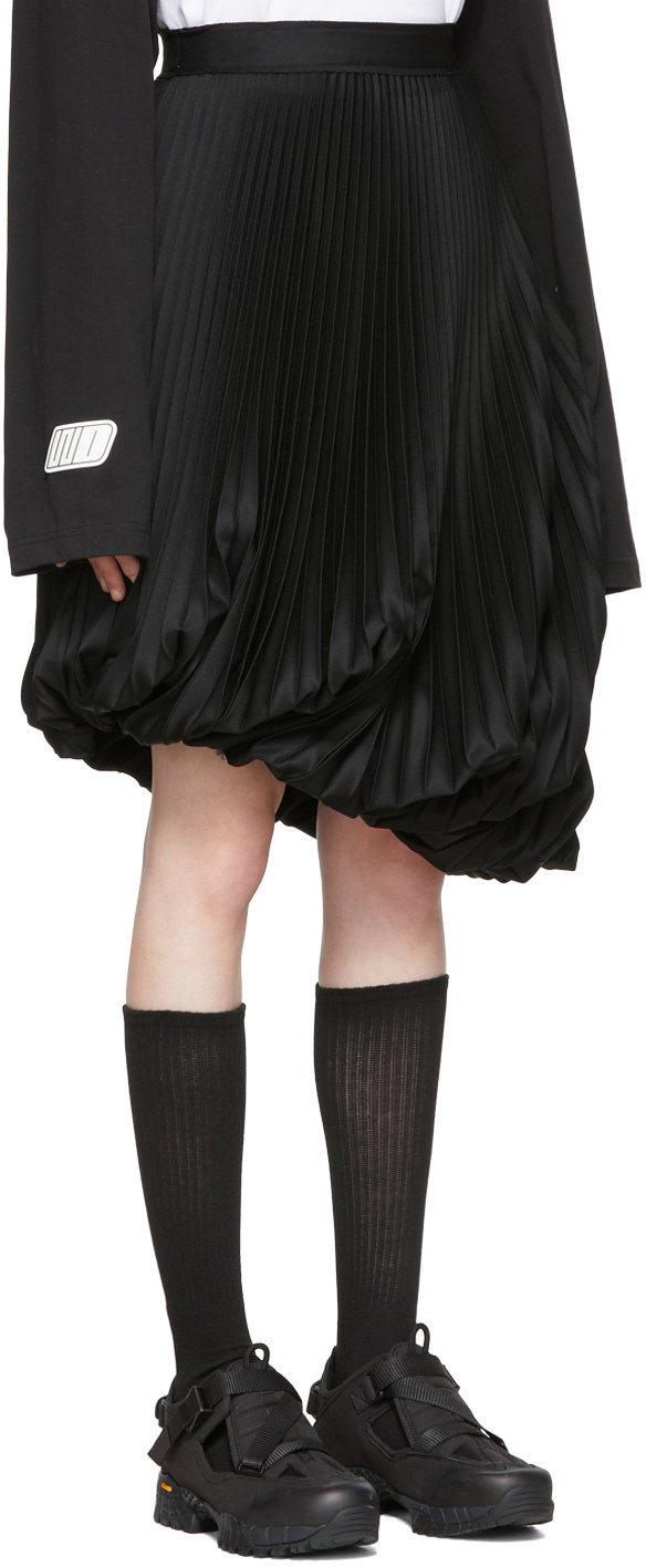 We11done Black Wool & Polyester Mini Skirt