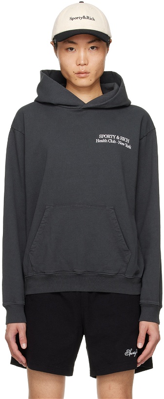 Photo: Sporty & Rich Black New Drink More Water Hoodie