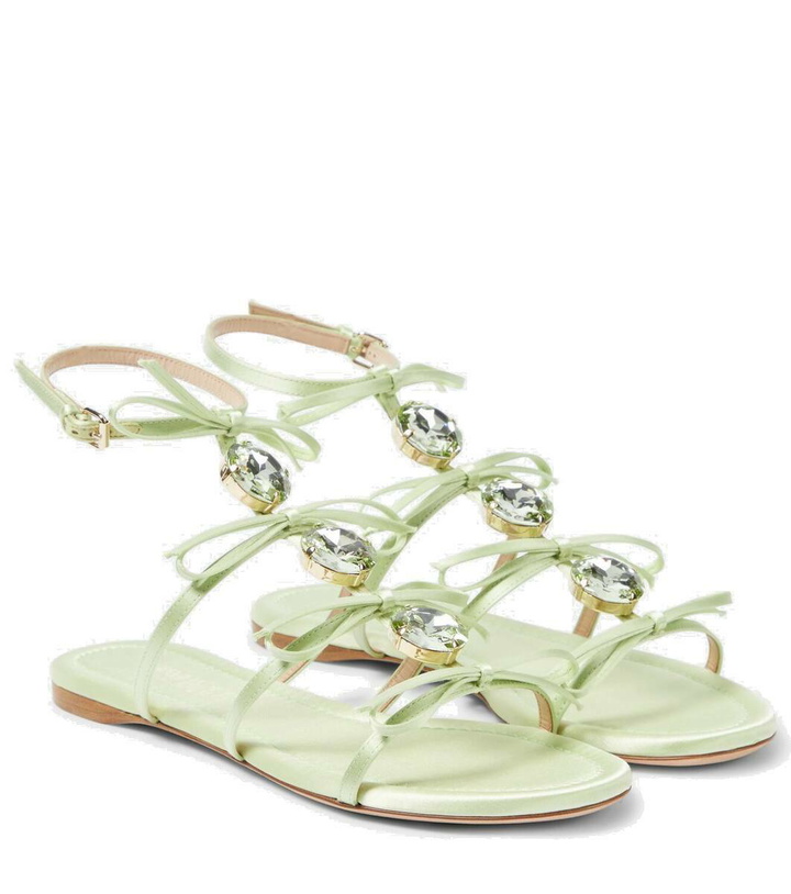 Photo: Giambattista Valli Embellished satin sandals