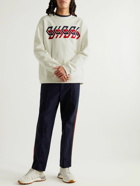 GUCCI - Logo-Print Cotton-Jersey Sweatshirt - Neutrals