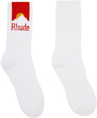 Rhude White Moonlight Socks