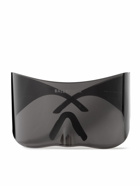 Balenciaga - Oversized Rimless Wrap-Around Acetate Sunglasses