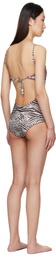 Caro Editions Brown & Off-White Bellini Bikini Edition Bow Swimsuit