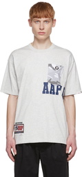 AAPE by A Bathing Ape Grey Cotton Reversible T-Shirt