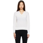 Nothing Written White Sane V-neck Sweater