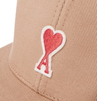 AMI - Logo-Appliquéd Cotton-Twill Baseball Cap - Neutrals