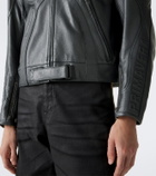 Gucci GG leather biker jacket