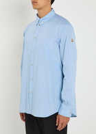 Moncler Cotton Shirt Light Blue