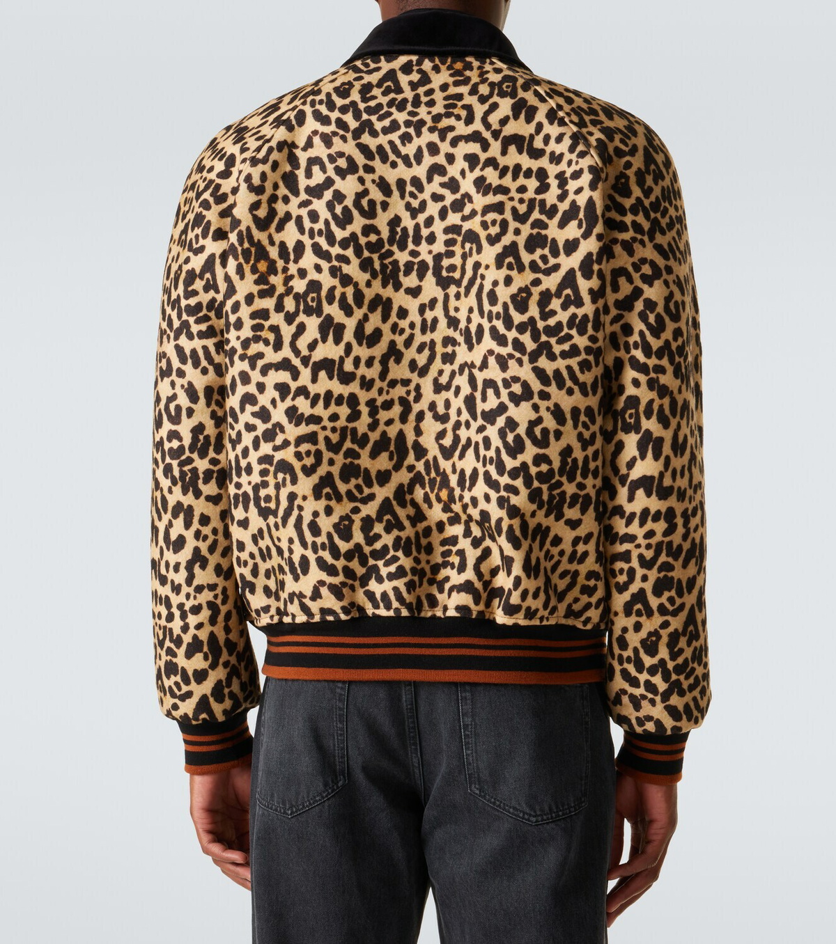 Valentino VGold leopard-print wool blouson jacket