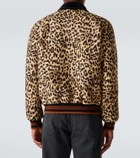 Valentino VGold leopard-print wool blouson jacket