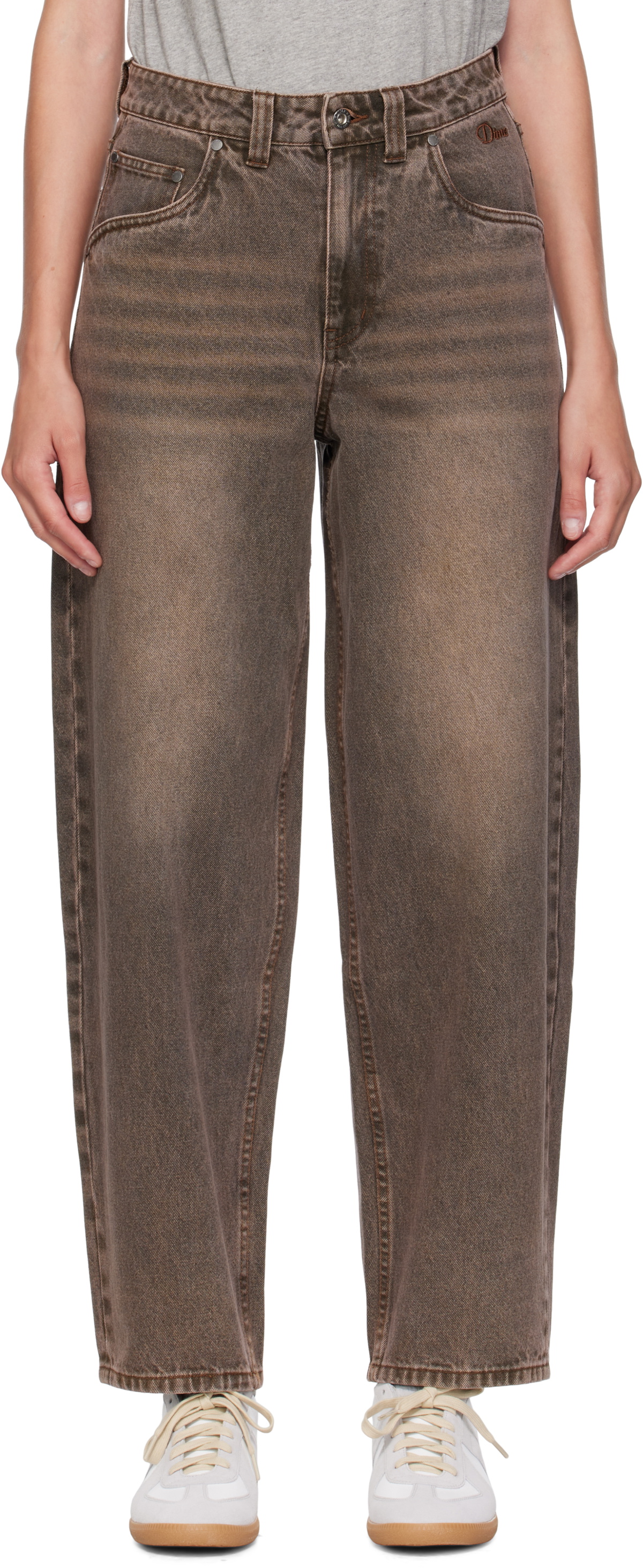 Dime Brown Baggy Jeans