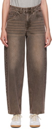 Dime Brown Baggy Jeans