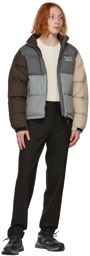 Axel Arigato SSENSE Exclusive Grey & Brown Down Observer Puffer Jacket