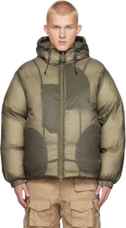 ROA Taupe Smooth Down Jacket
