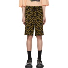 Maison Margiela Tan and Black Vintage Jacquard Shorts