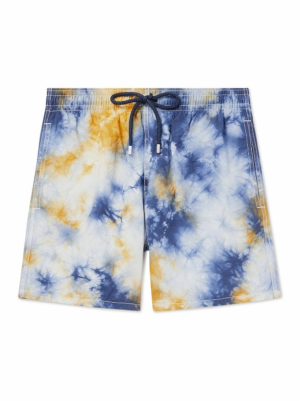 Photo: Vilebrequin - Moorea Slim-Fit Mid-Length Tie-Dyed Recycled Swim Shorts - Blue