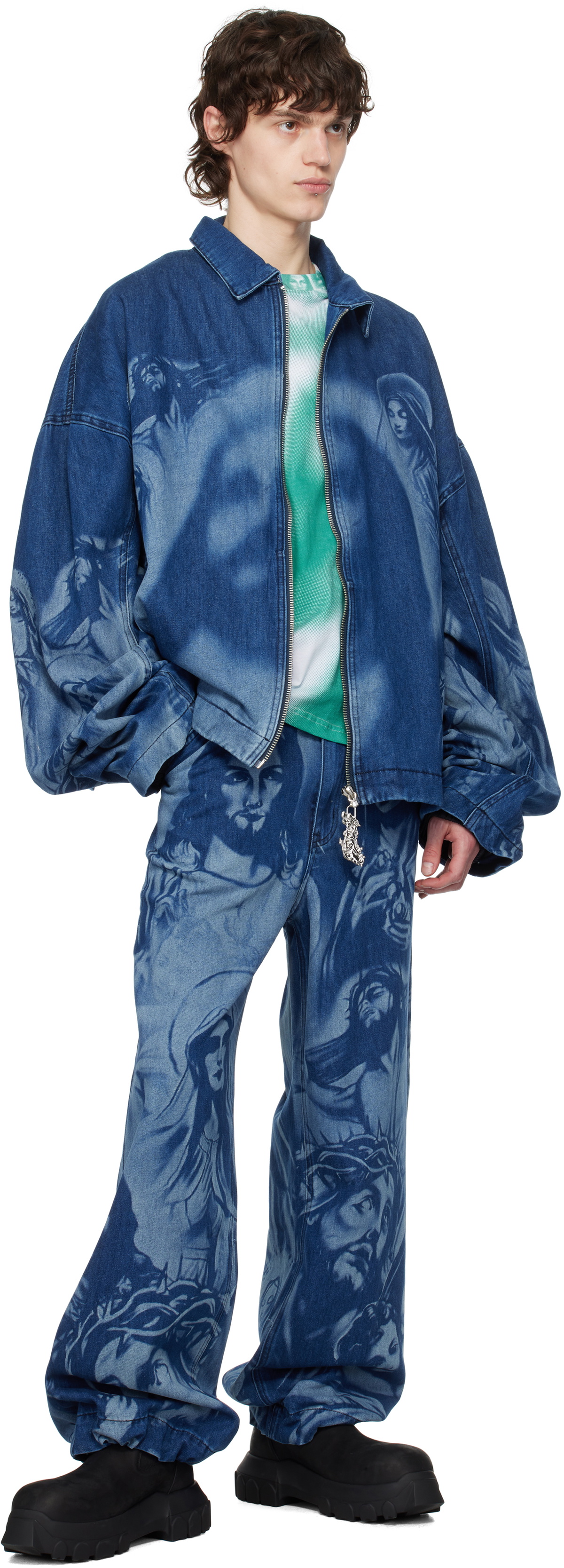 Gerrit Jacob Blue Wide-Leg Jeans