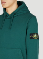 Stone Island - Compass Patch Hooded Sweatshirt in Green