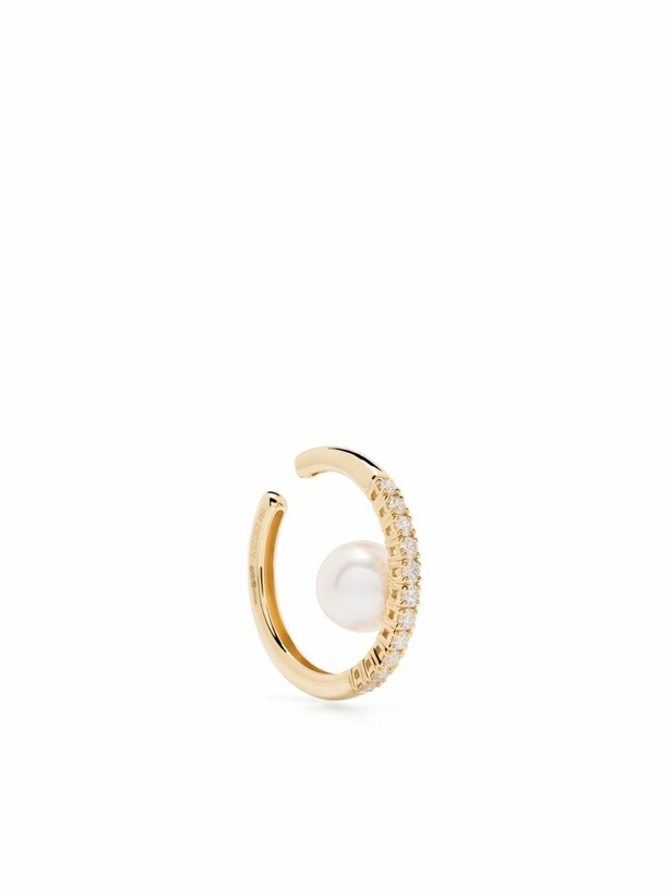 Photo: Mizuki 18K Yellow Gold Akoya Pearl And Diamond Earcuff