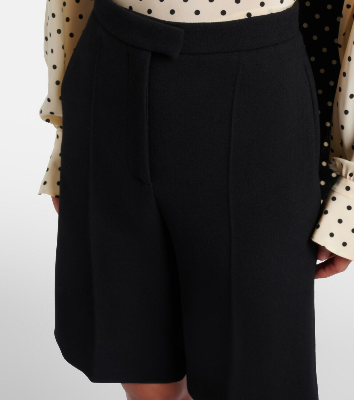 Valentino VGold virgin wool Bermuda shorts