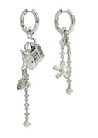 Marc Jacobs Cats Out Of The Bag Silver-plated Hoop Earrings - One Size