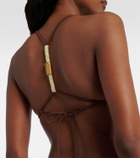 ViX Paula Hermanny Harper beaded triangle bikini top
