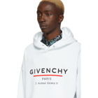 Givenchy White Logo Address Hoodie