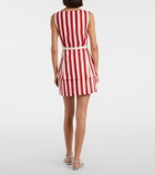 Posse Alice stripped linen miniskirt