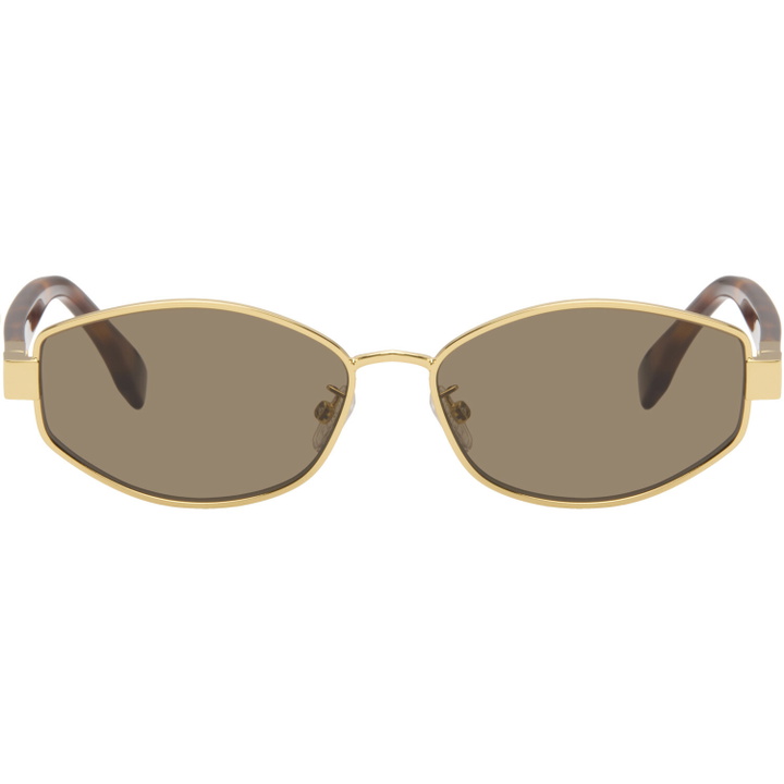 Photo: Fendi Gold Baguette Sunglasses