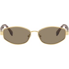 Fendi Gold Baguette Sunglasses