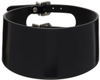 We11done Black Wide Double Buckle Choker