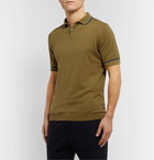 John Smedley - Slim-Fit Contrast-Tipped Sea Island Cotton Polo Shirt - Green