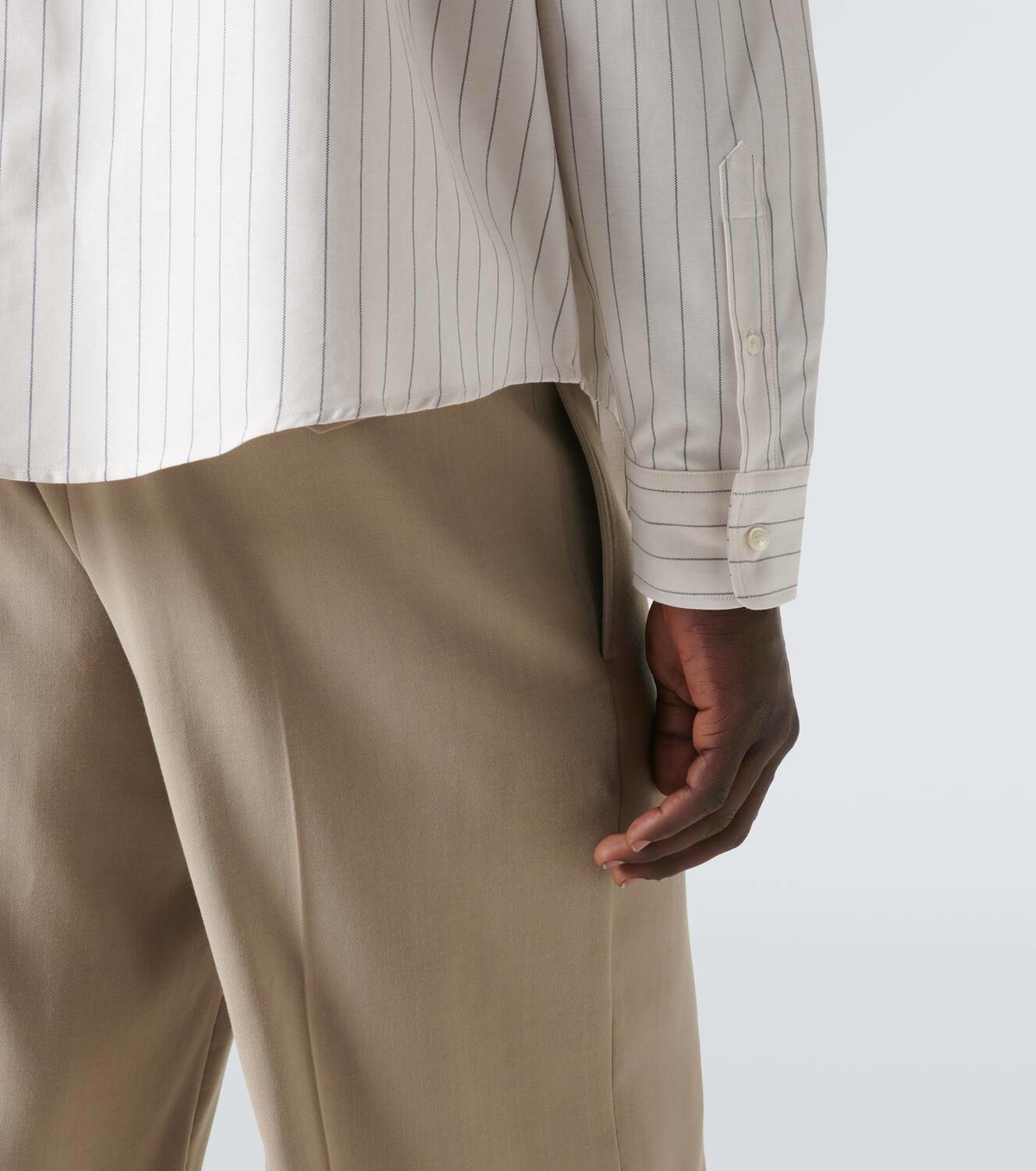 Ami Paris Striped cotton Oxford shirt
